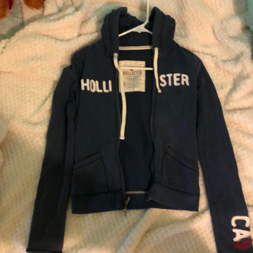 Worn Once Juniors S Blue Hollister Zip-up Hoodie